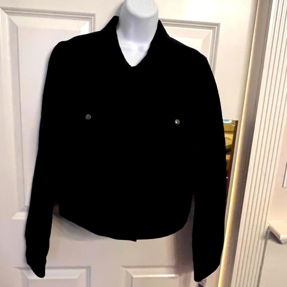 Pink Tartan Black Cropped Jacket-Size 8